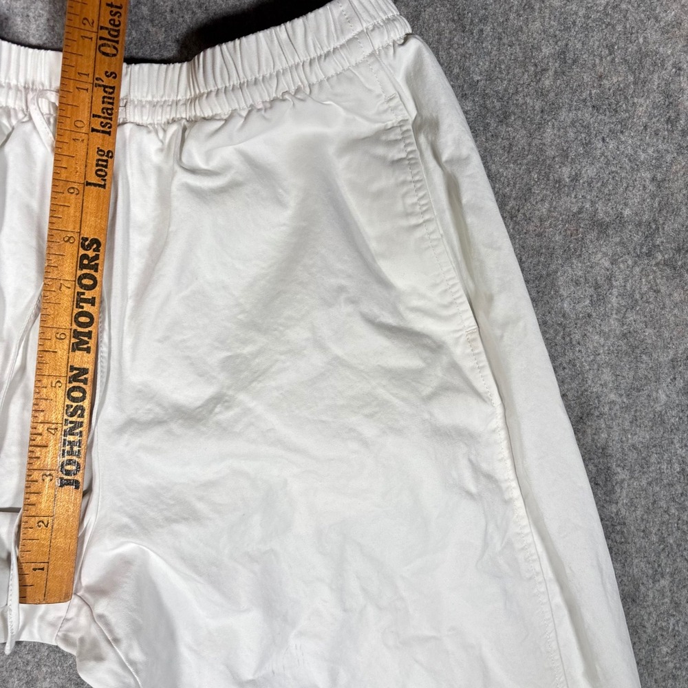 Abercrombie & Fitch Pull On Pants Mens S White Cotton Poplin Drawstring Relaxed - Picture 9 of 10